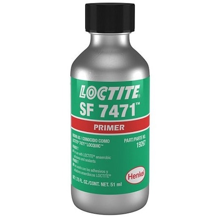Henkel Primer Threadlocker, Speeds Cure of Anaerobic Adhesives, Bottle, 1.75 Oz SF 7471 1.75OZ IDH 135285